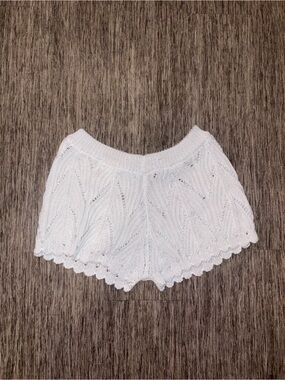 White Knit shorts
